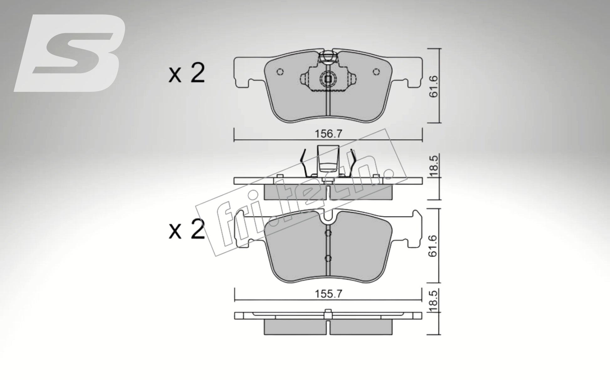 fri.tech. Bremsbeläge Vorderachse für BMW Art. F93760