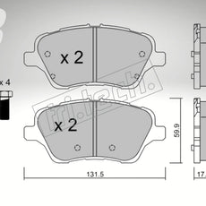 fri.tech. Bremsbeläge Vorderachse für Ford Art. F93920