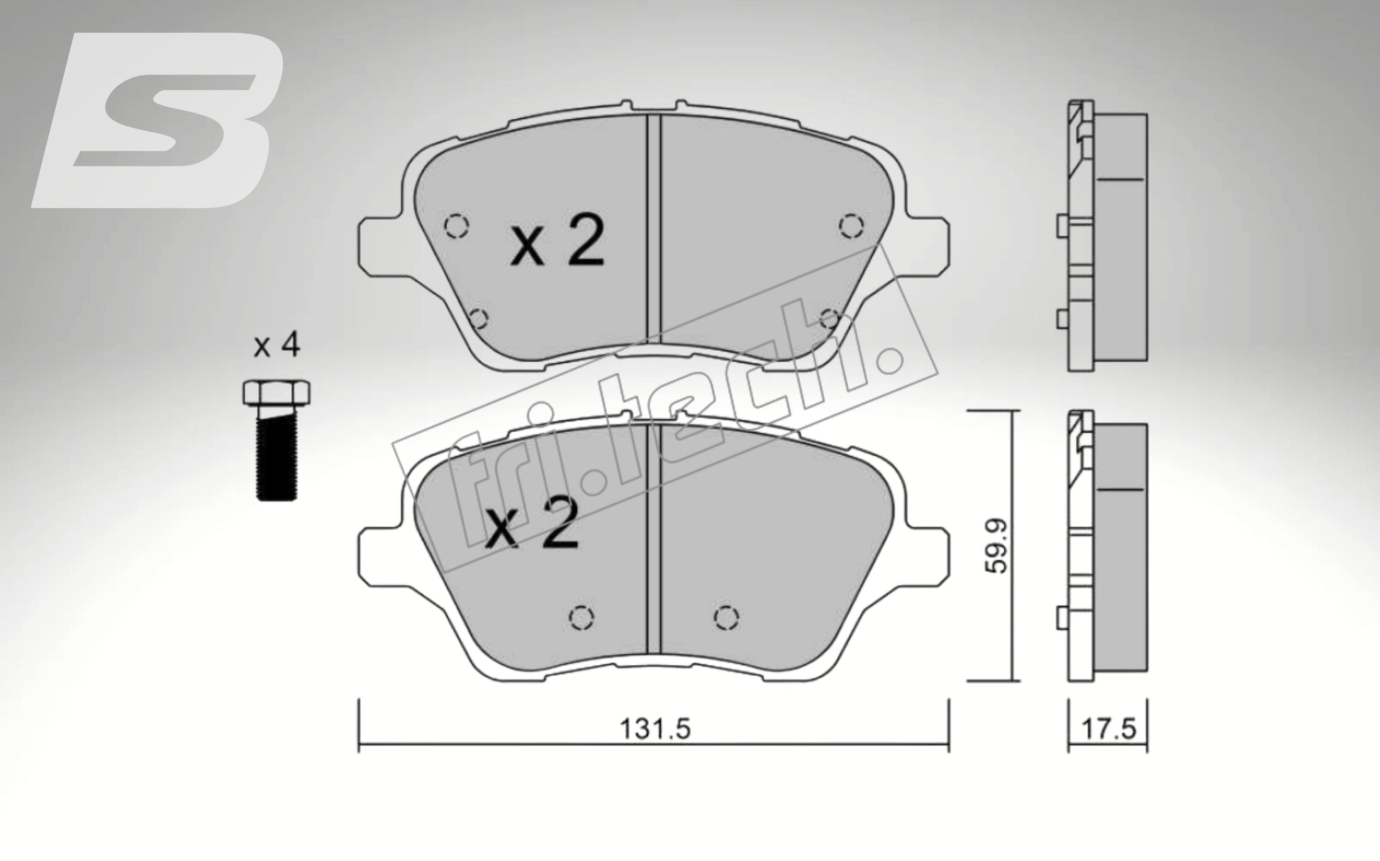 fri.tech. Bremsbeläge Vorderachse für Ford Art. F93920