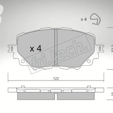 fri.tech. Bremsbeläge Vorderachse für Fiat Art. F130860