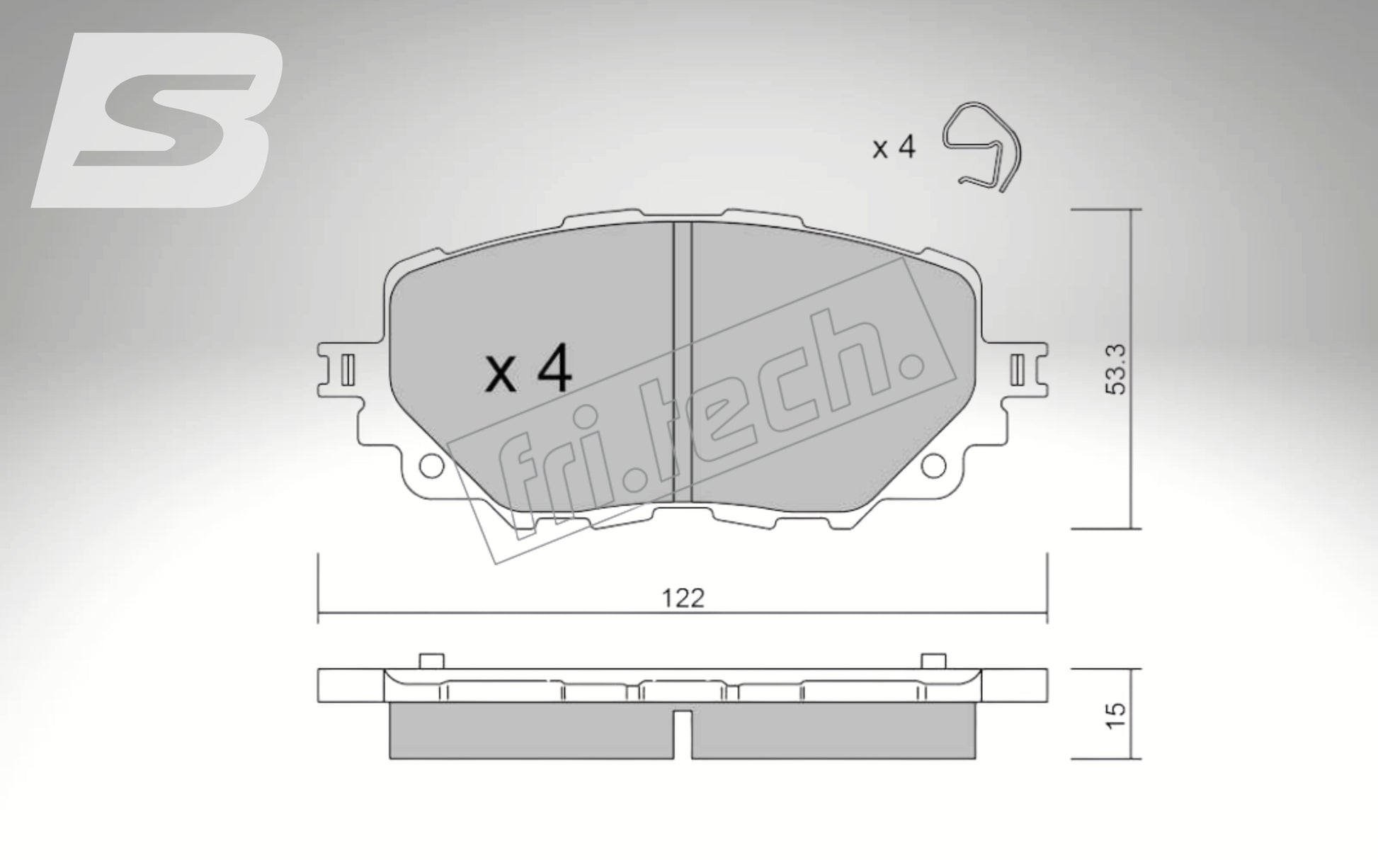 fri.tech. Bremsbeläge Vorderachse für Fiat Art. F130860