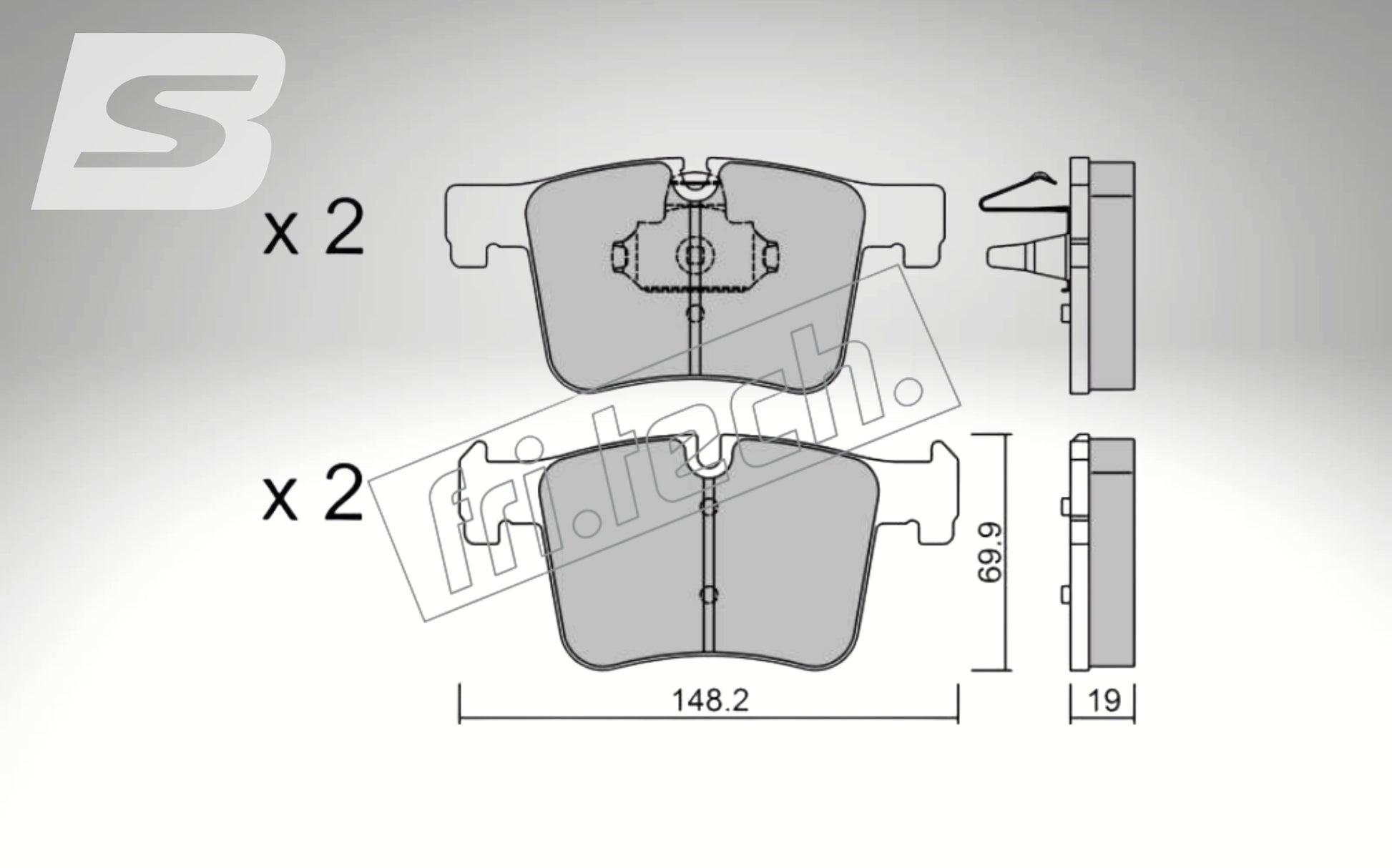 fri.tech. Bremsbeläge Vorderachse für BMW Art. F93770