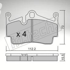 fri.tech. Bremsbeläge Hinterachse für Porsche Art. F94110