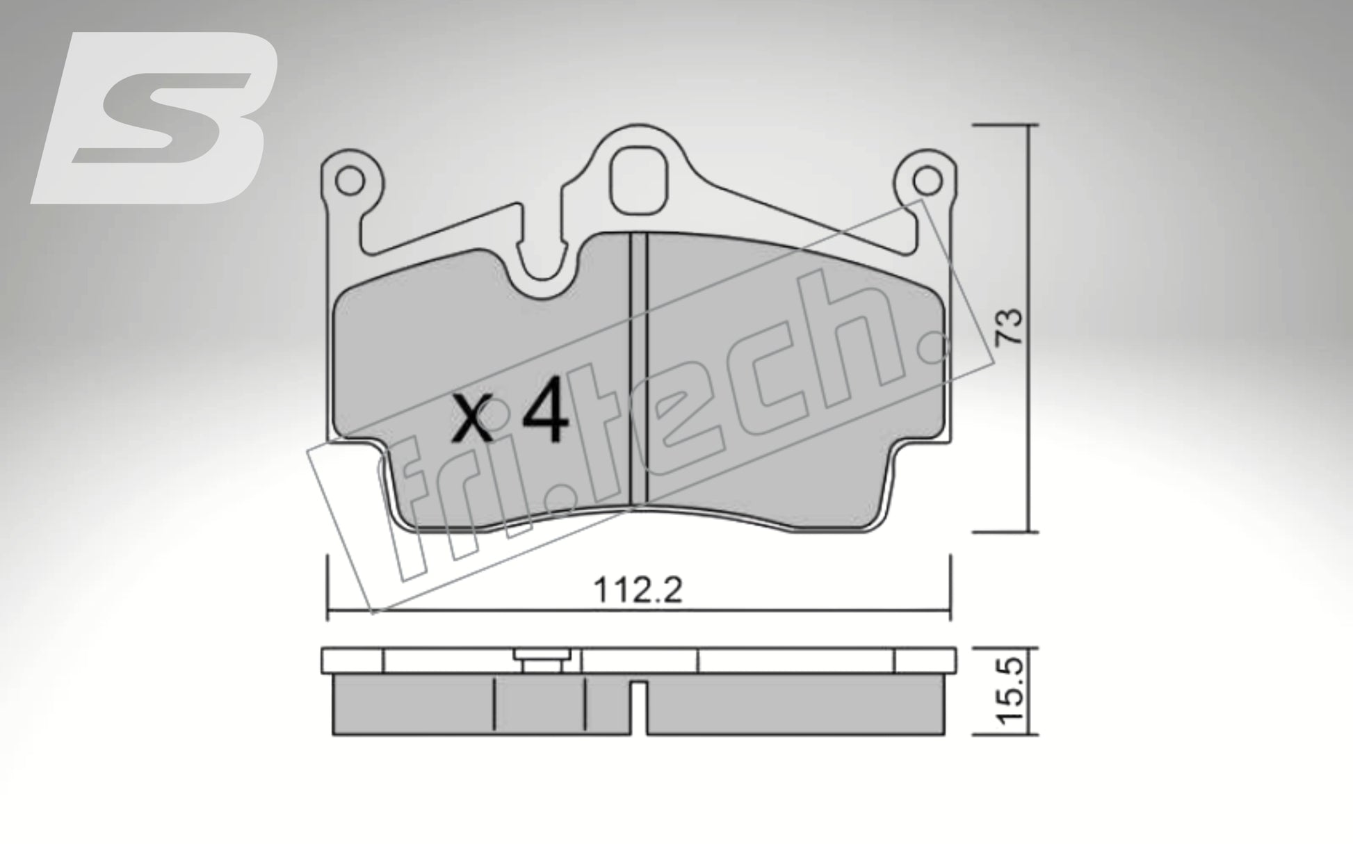 fri.tech. Bremsbeläge Hinterachse für Porsche Art. F94110