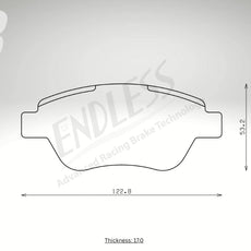 Endless Bremsbeläge Vorderachse für Alfa Romeo Art. A13810