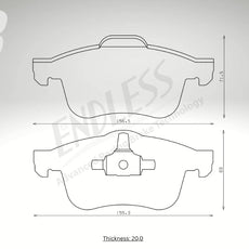Endless Bremsbeläge Vorderachse für Alfa Romeo Art. A13460