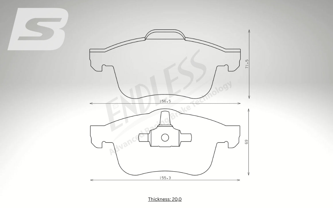 Endless Bremsbeläge Vorderachse für Alfa Romeo Art. A13460
