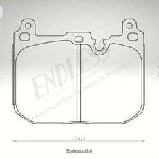 Endless brake pads front axle for Alfa Romeo Art. A03800