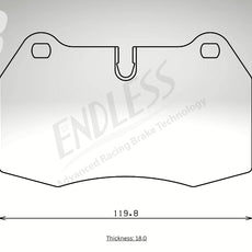 Endless brake pads front axle for Alfa Romeo Art. A03800