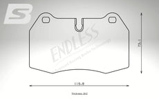 Endless Bremsbeläge Vorderachse für Maserati Art. A03500