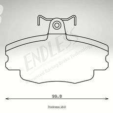 Endless Bremsbeläge Vorderachse für Dacia Art. A03860