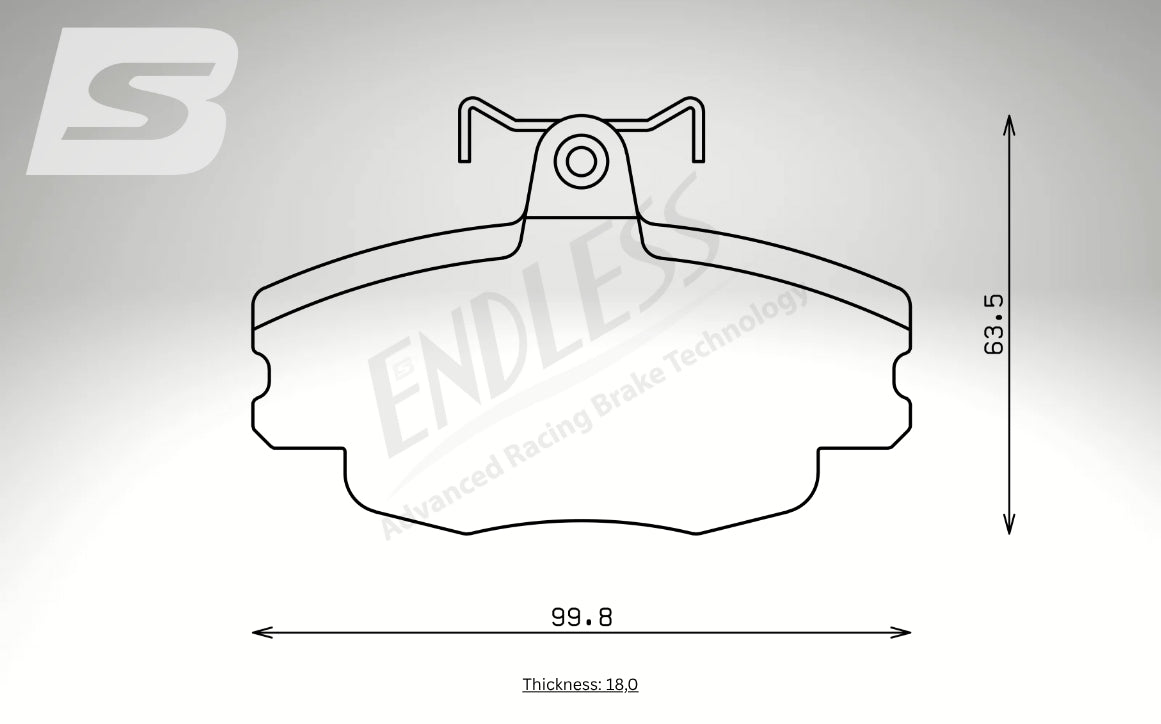 Endless Bremsbeläge Vorderachse für Dacia Art. A03860