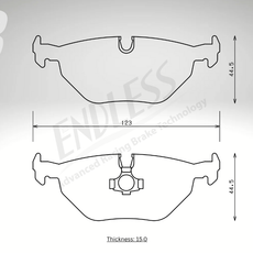 Endless Bremsbeläge Hinterachse für BMW Art. A04210