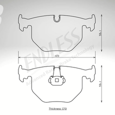 Endless Bremsbeläge Hinterachse für BMW Art. A04530