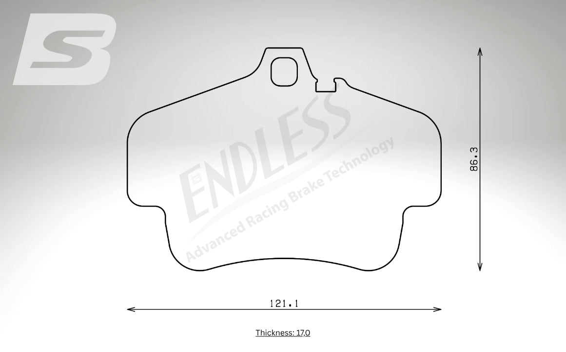 Endless Bremsbeläge Hinterachse für Porsche Art. A04720K