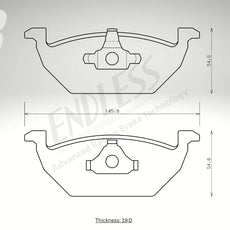 Pastillas de freno delanteras sin fin para VW, número de pieza A13020