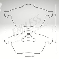Endless Bremsbeläge Vorderachse für Skoda Art. A13040