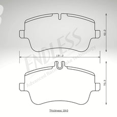 Endless Bremsbeläge Vorderachse für Mercedes Art. A13060