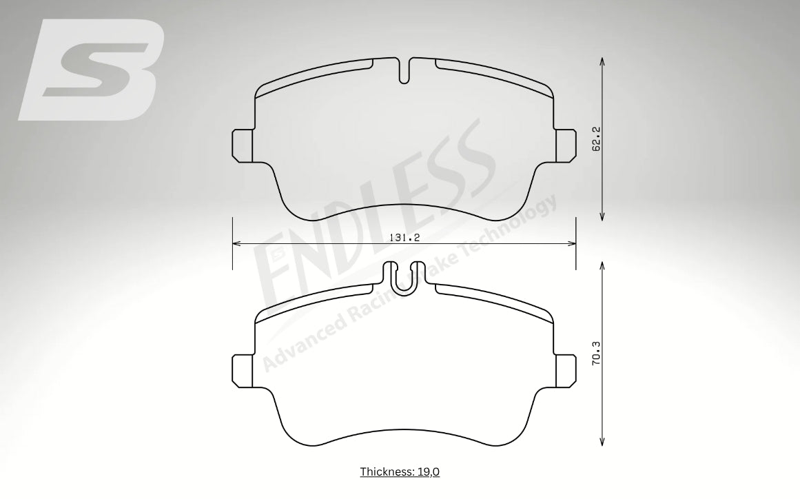 Endless Bremsbeläge Vorderachse für Mercedes Art. A13060