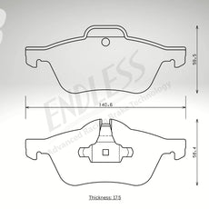 Endless Bremsbeläge Vorderachse für Mini Art. A13090