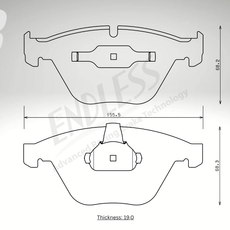 Endless Bremsbeläge Vorderachse für BMW Art. A13200