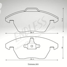 Endless Bremsbeläge Vorderachse für Seat Art. A13220