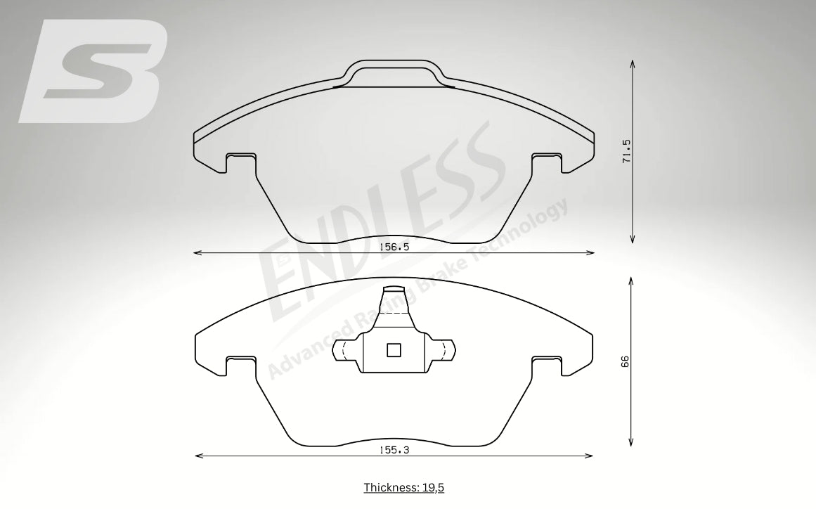 Endless Bremsbeläge Vorderachse für Skoda Art. A13220