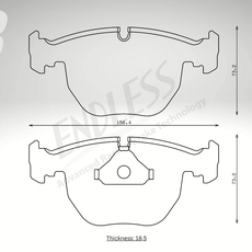 Endless Bremsbeläge Vorderachse für BMW Art. A13250