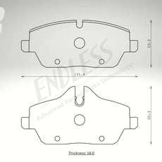Endless Bremsbeläge Vorderachse für Mini Art. A13360