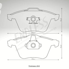 Endless Bremsbeläge Vorderachse für Seat Art. A13390