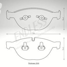 Endless Bremsbeläge Vorderachse für BMW Art. A13520