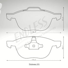 Endless Bremsbeläge Vorderachse für Mazda Art. A13550
