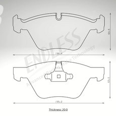 Endless Bremsbeläge Vorderachse für BMW Art. A13600