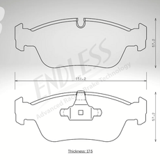 Endless Bremsbeläge Vorderachse für BMW Art. A13610