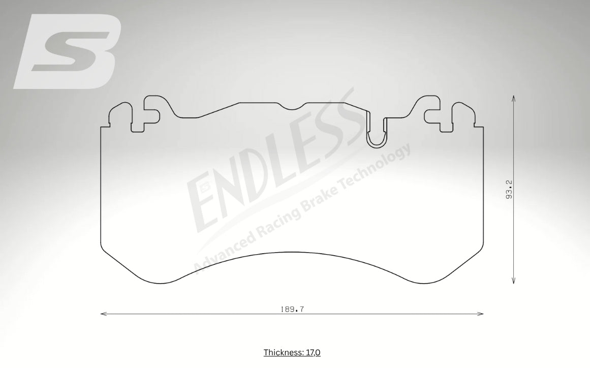 Endless Bremsbeläge Vorderachse für Mercedes Art. A13620
