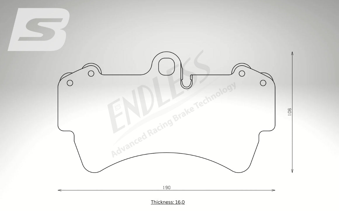 Endless Bremsbeläge Vorderachse für Porsche Art. A13650