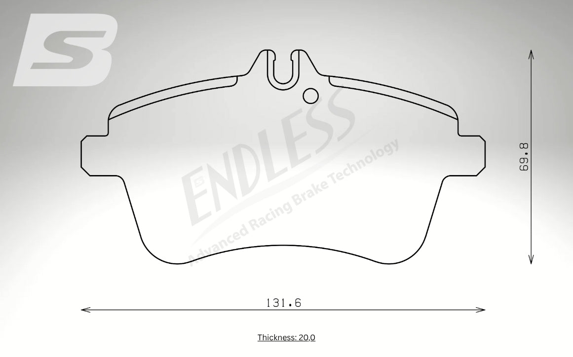 Endless Bremsbeläge Vorderachse für Mercedes Art. A13710