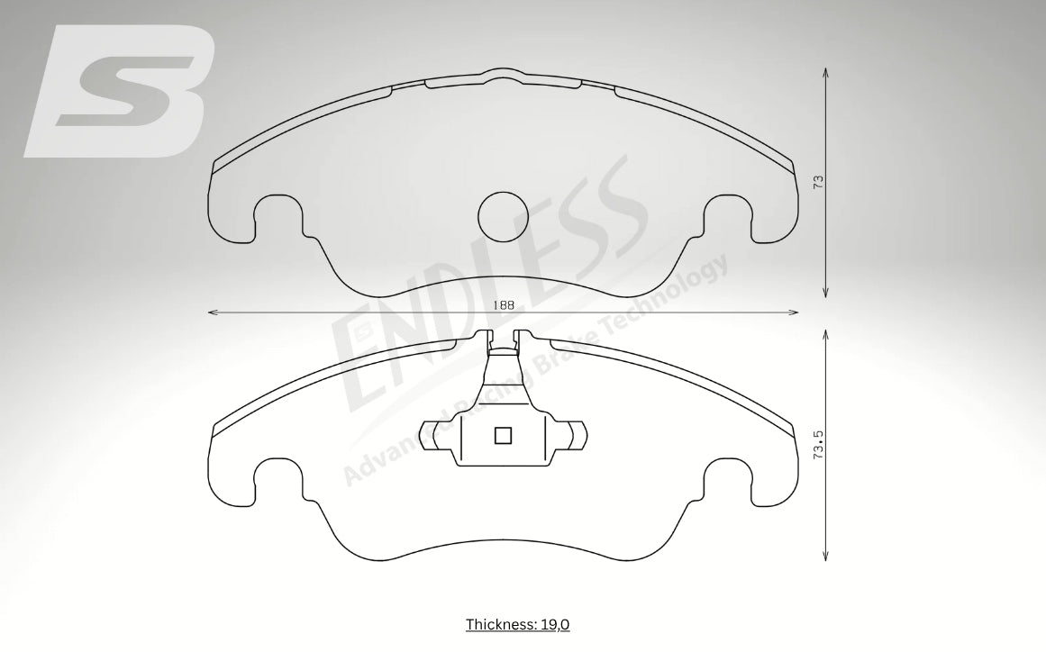 Endless Bremsbeläge Vorderachse für Ford Art. A13760