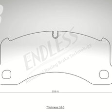 Endless Bremsbeläge Vorderachse für Porsche Art. A13770