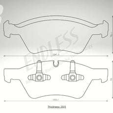 Endless Bremsbeläge Vorderachse für Mercedes Art. A13950