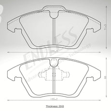 Endless Bremsbeläge Vorderachse für Seat Art. A13980