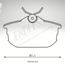 Endless Bremsbeläge Hinterachse für Mitsubishi Art. A14030