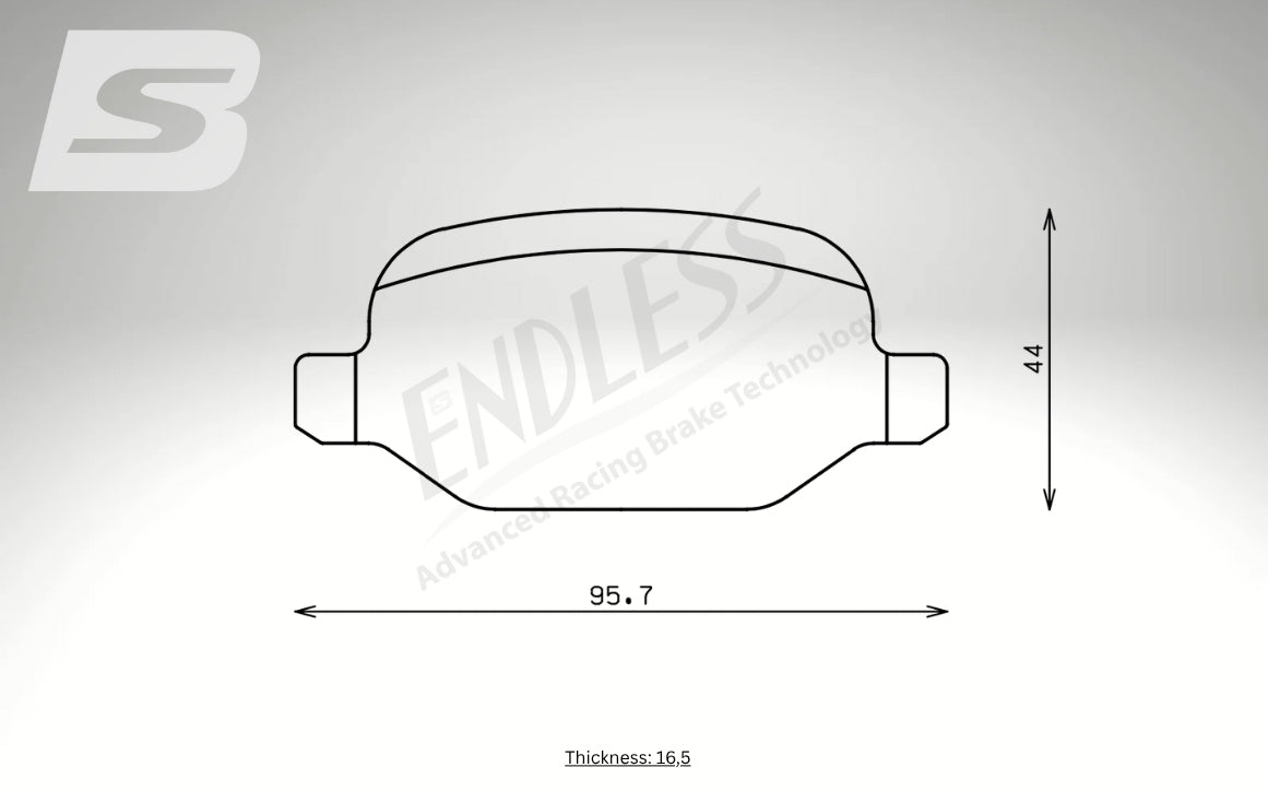 Endless Bremsbeläge Hinterachse für Fiat Art. A14150