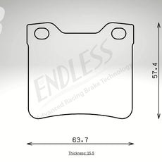 Endless Bremsbeläge Hinterachse für Peugeot Art. A14180