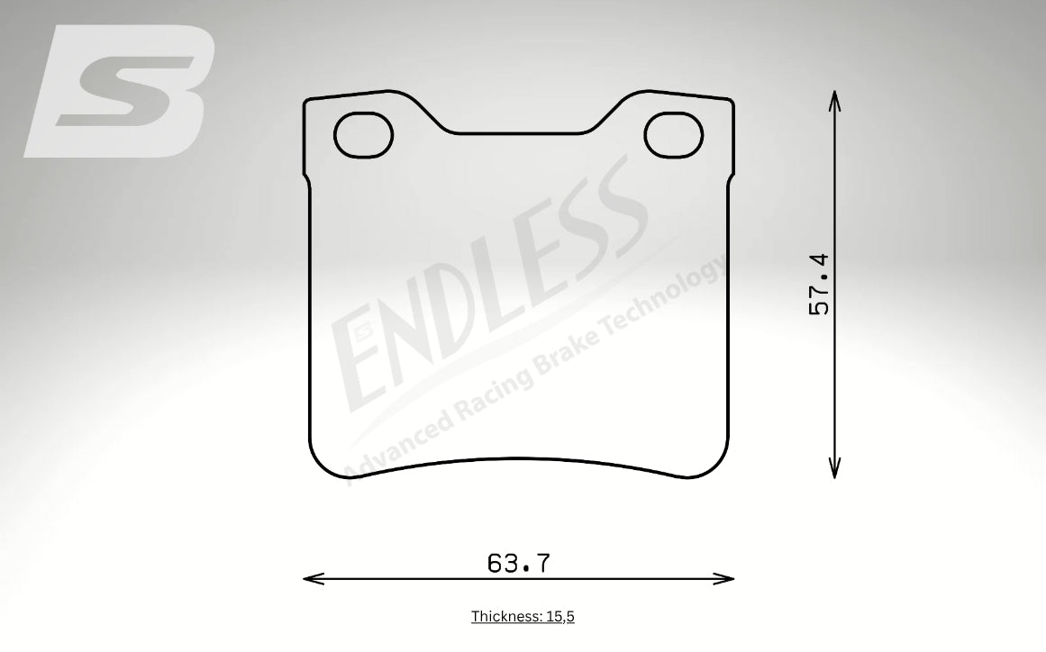 Endless Bremsbeläge Hinterachse für Peugeot Art. A14180