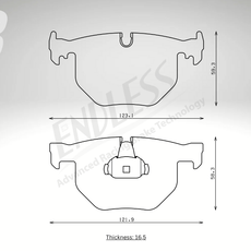 Endless Bremsbeläge Hinterachse für BMW Art. A14210