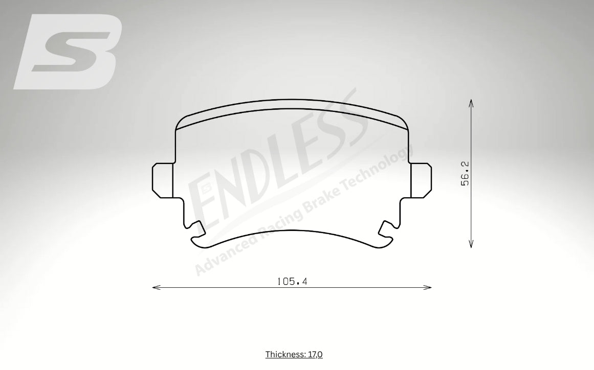 Endless Bremsbeläge Hinterachse für Skoda Art. A14320