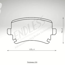 Endless Bremsbeläge Hinterachse für Audi Art. A14320