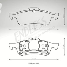 Endless Bremsbeläge Hinterachse für Honda Art. A14330