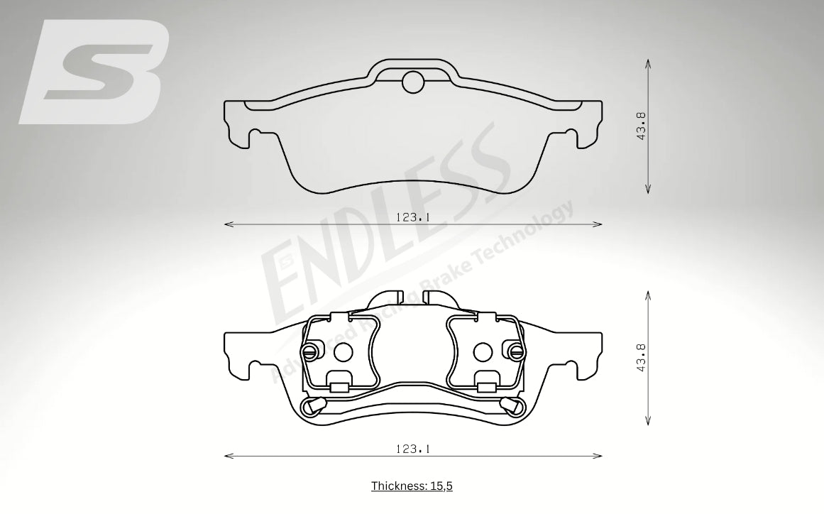 Endless Bremsbeläge Hinterachse für Honda Art. A14330